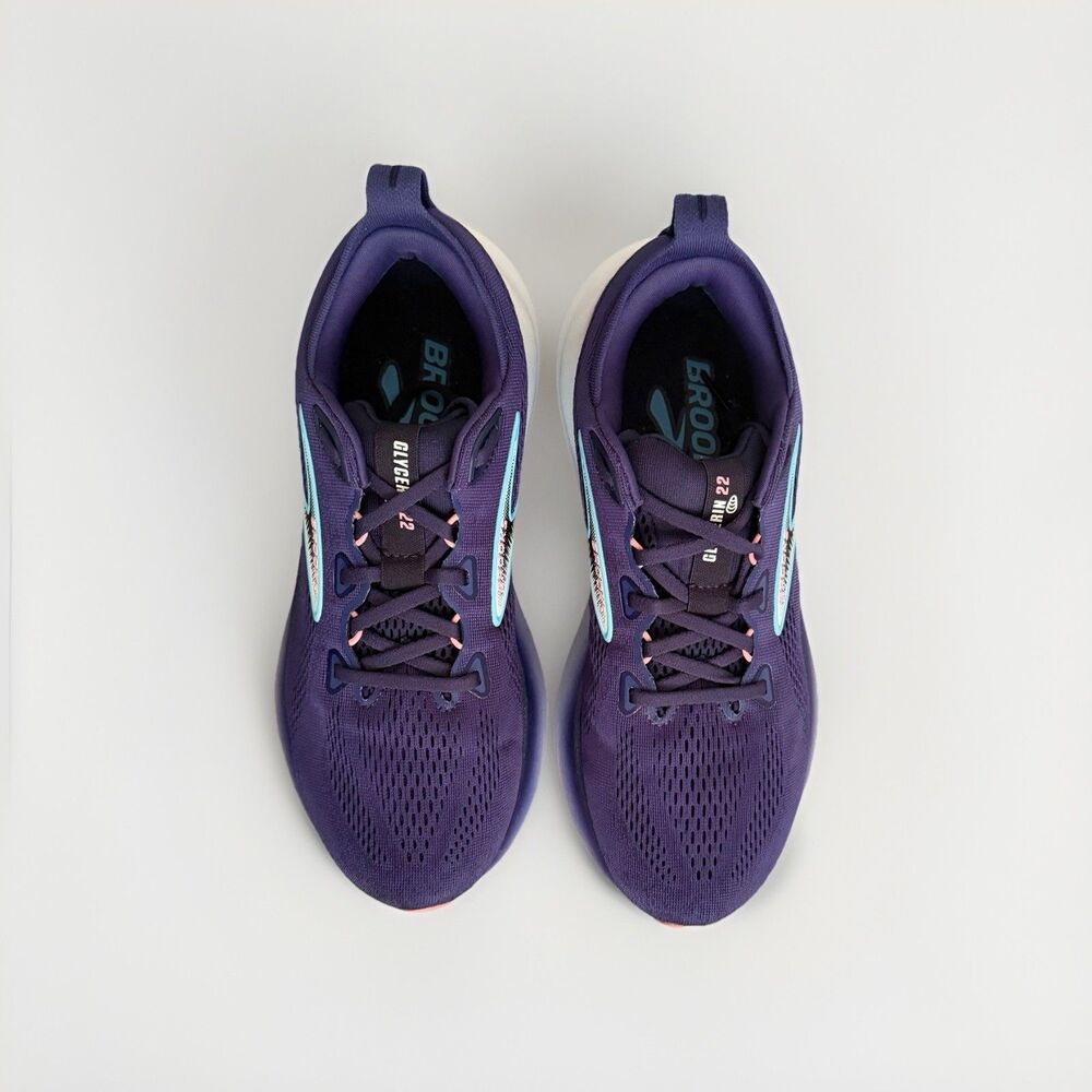 Women's Brooks Glycerin 22, Blue Ribbon/Peacoat/Dianthus, 9 B Medium US - Picture 5 of 10